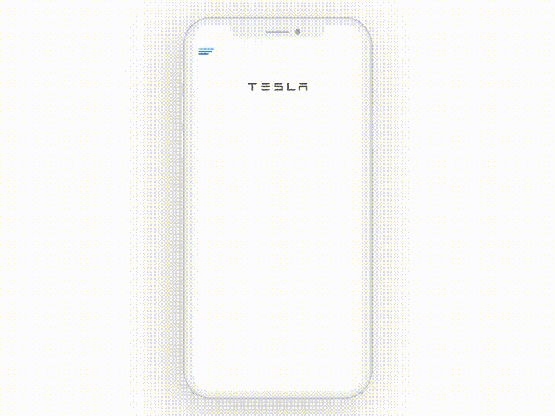 Tesla App Animation Concept adobexd animation app ios mobile tesla ui web xd