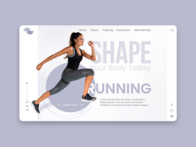 Gym Landing Page Template animation app e commerce icon illustration mobile ui ux web website website design