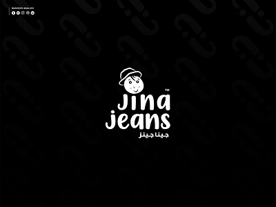 Jina jeans art branding design flat graphic design icon illustration illustrator logo typography