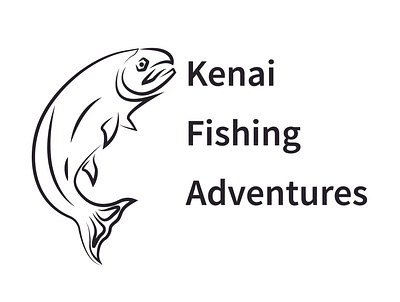 Kenai Fishing Adventures 2021 logo art beauty best logo fish logo fishing fishing logo illustration illustrator minimalist logo minimalistic new design vector