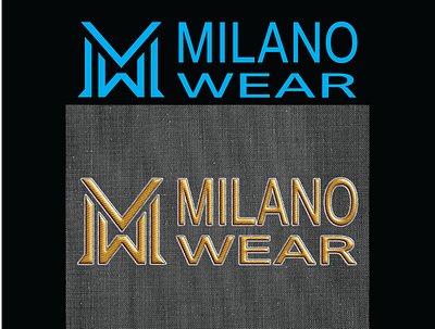 MILANO WEAR apparel brand best logo branding design garment illustration illustrator logo new design textile vector