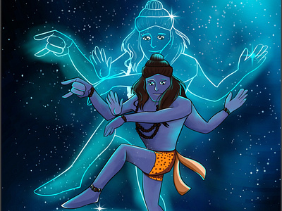 Shiva digital painting bolenath design drawing god illustraion india indian god lordshiva mhakal shiva