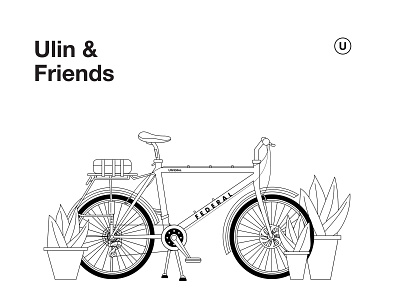 Commuter Partner - Bike bike editorial illustration lineart minimalism outline typography