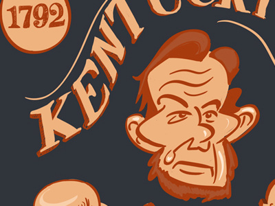 Bourbon Straight character design doodle illustration kentucky uiux
