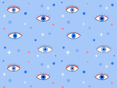 Evil Eye Pattern background evil eye eye illustration pattern procreate seamless