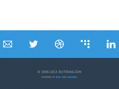 Sneak peek to butenas.com new footer footer icons