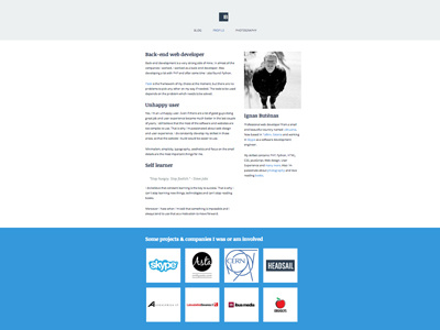 butenas.com new version blog personal page portfolio profile