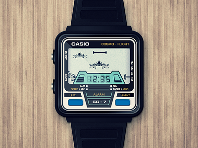 Casio "Cosmo Flight" watch casio cosmo flight game portable watch