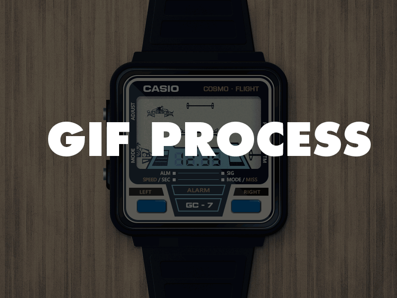 Casio "Cosmo Flight" Process casio gif how to process retro watch