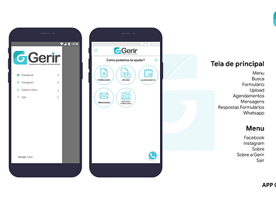 GERIR Assessoria - Mobile App UI UX adobe xd facilities interface medical mobile prototype ui ui design user experience user interface ux ux design