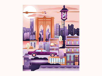 NYC illustration art design illustration minimalistic art minimalistic design palette rush shading simple illustration simpleillustration stippled