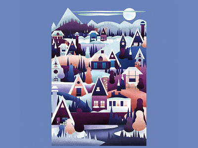 Winter illustration art design illustration minimalistic art minimalistic design palette shading simple illustration simpleillustration stippled winter
