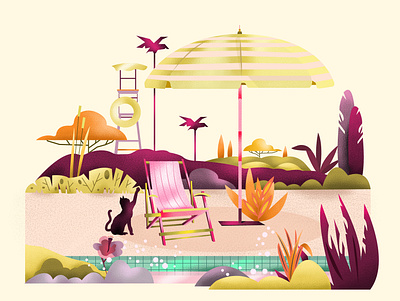 Swimming Pool art design graphic design illustration minimalistic art palette pool