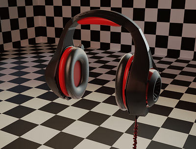 Headset example 3d blender model