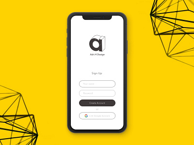 Challenge D1 App Sign Up Dribbble