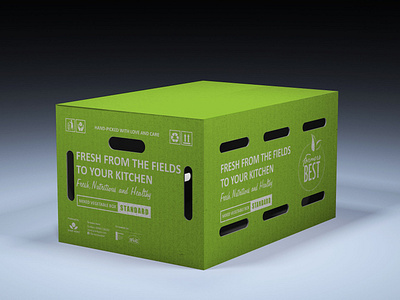 Cardboard Box 3d model fruits box fruits box package design