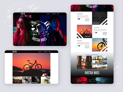 CHEETAH BIKES Webshop branding color palette design logo responsive ui ui design web webdesign website