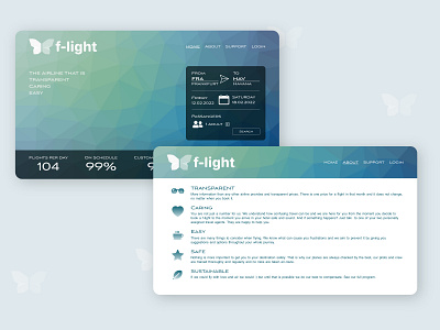 f-light Airline Website branding color palette logo research responsive ui design ux design web webdesign website