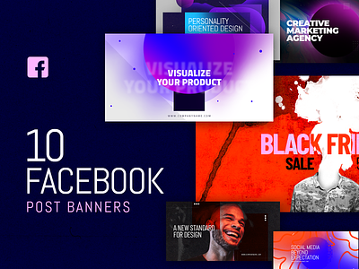 Facebook Post Banners v5 creative facebook facebook banner layout pack post post banner ps set social template