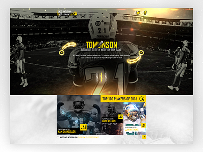 NFL Concept Site concept effects element football fun game head lights nfl players site web