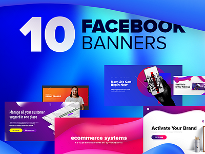Facebook Banners ads advertise banner creative facebook post puck sell set