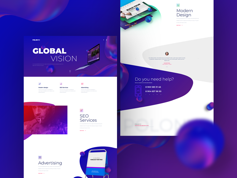 Design Studio landing page wordpress elementor page builder template web