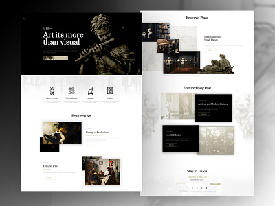 Museum builder elementor land layout page template web wordpress