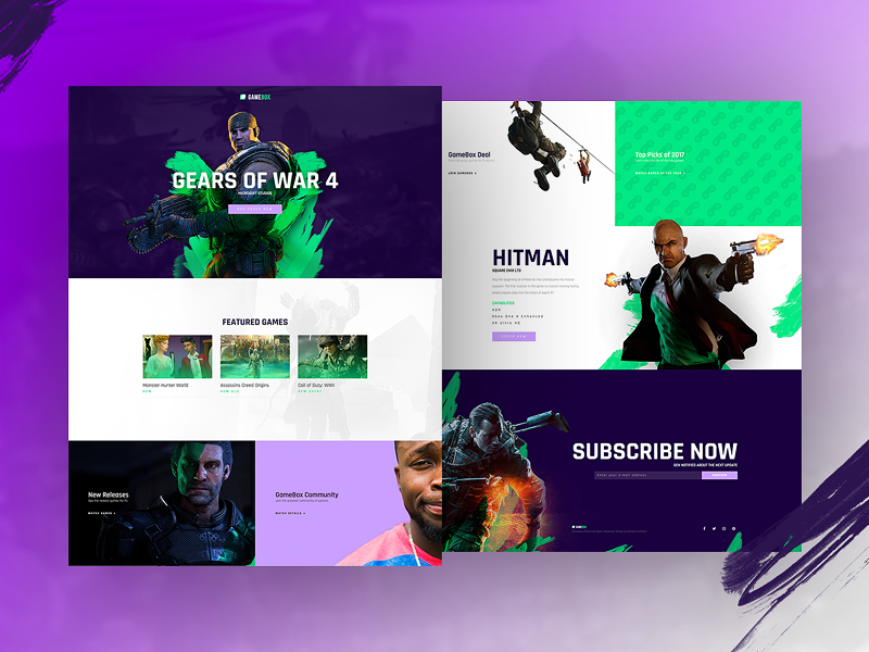 Game Store template land pagebuilder store game wordpress elementor
