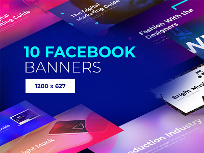 Facebook Banners #2 ads advertise banner facebook pack post set social