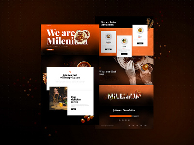 Restaurant Milenium creative elementor food home page page builder restaurant speedart tutorial ui wordpress