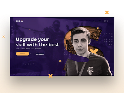 Brexi concept hero player shroud site stream ui web