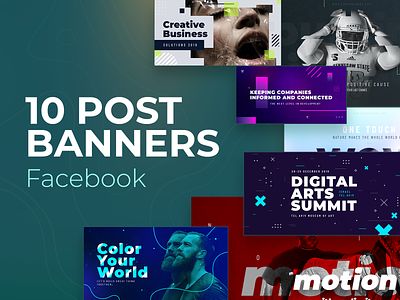 Facebook Post Banners #4 creative facebook fresh new pack post banners set social media