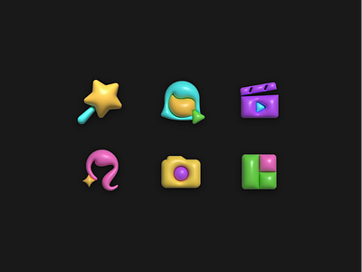 Meitu Icons Redesign graphic design gui icon ui