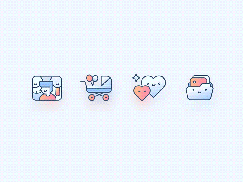 A set of scene Icons aftereffects sketch