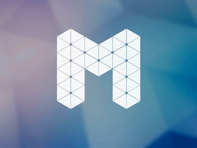 M... Kinetic Branding 2.5d 3d branding cube logo motion processing