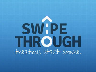 Swipe Through blue blueprint gesture identity logo prototyping swipe ux wireframing