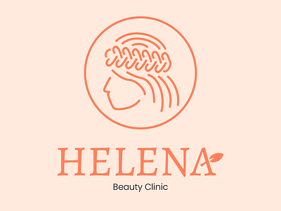 Helena Beauty Clinic Logo branding design flat icon illustration logo vector