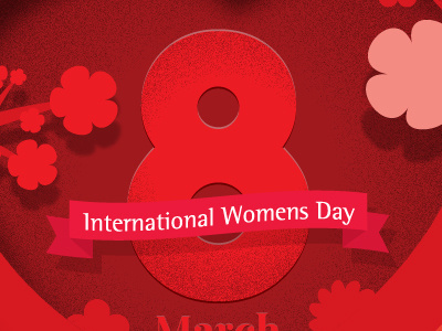 8 March 8 march adobe illustrator flower holiday illustration international woman day red tree