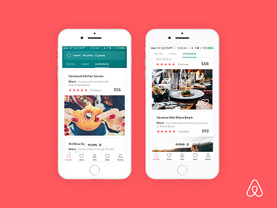 Airbnb Experiences Cards Concept cards concept ios ui