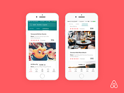 Airbnb Experiences Cards Concept