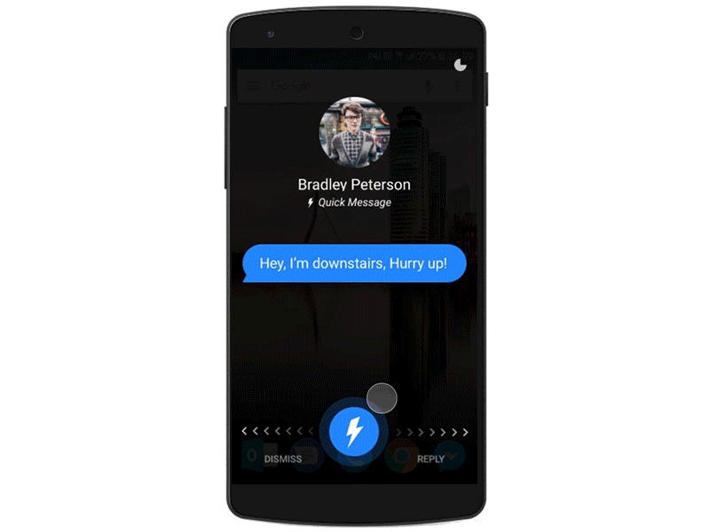 Quick Message Reply Prototype android message prototype quick reply