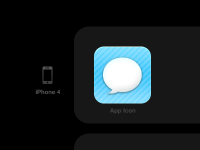 iMessage app icon icon design imessage iphone iphone 4 iphone 4s photoshop