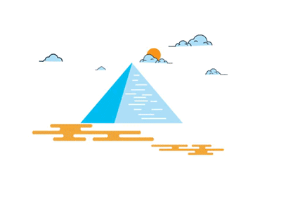 Pyramids adobe after effects illustration