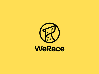 WeRace Logo & App icon abstract animals app icon charity cheetah donation graphic design icon location logo minimalistic power sleek speed sport sport app symbol visual identity yellow