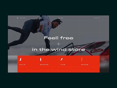 Wind Store adobexd anim animation firstshot interaction kitesurfing sport sports design uxui webdesign windsurf windsurfing