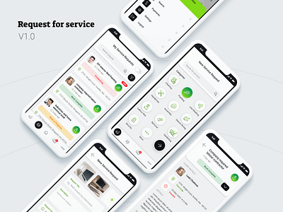 Request for Service - White Theme clean creative dailyui design interface landing landing page minimal mobile mobile app mobile app design mobile application mobile apps mobile design mobile ui ravidelixan trending website white theme