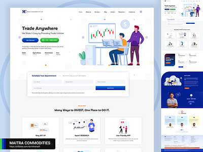 Maitra Commodities - Trade Anywhere clean creative dailyui design illustration interface ravidelixan simple trade trading website