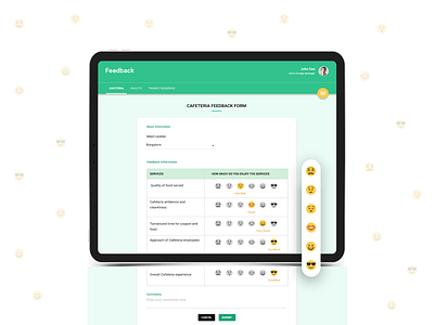 Emoji Feedback Form branding dailyui design interface product design ui website