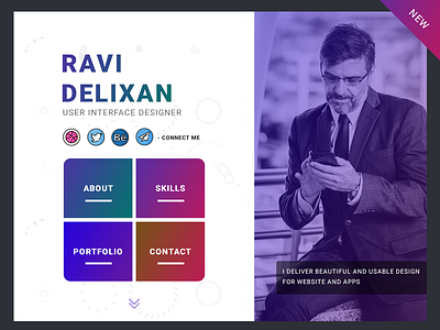 Portfolio Design bootstrap clean design minimal portfolio profile ravidelixan starter template web webdesign website