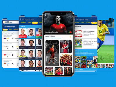FIFA WorldCup Soccer App - Redesign app football interface ios iphone live score soccer team ui ux worldcup